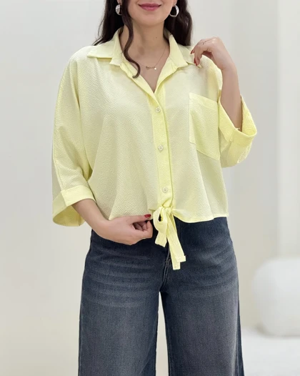 شومیز گره‌ای عسل