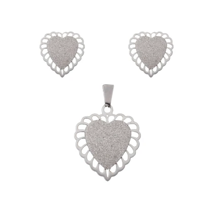 نیم ست بدون زنجیر طرح قلب