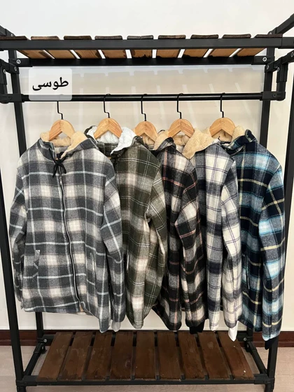 سویشرت چهارخانه کلاهدار 6110