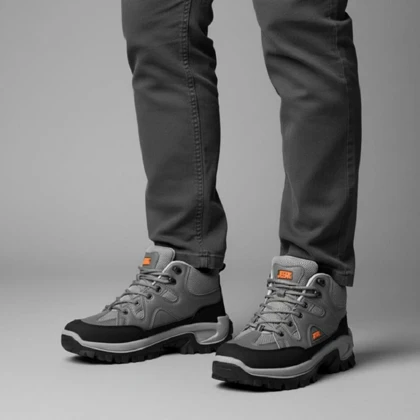 کفش ساق‌دار مردانه طوسی مدل JAX