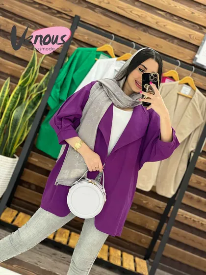مانتو لینن کتی یقه آمریکایی