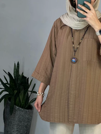 مانتو جلو دکمه دار لوفن