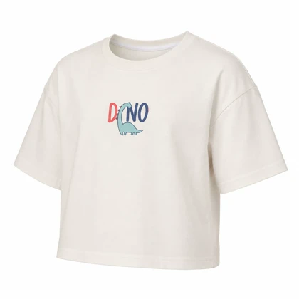 کراپ آستین کوتاه طرح Dino