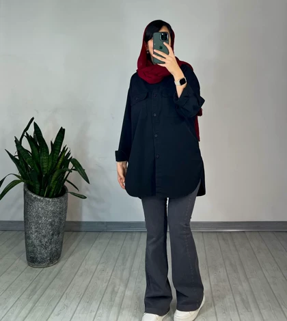 مانتو جین رنگی چشمه 2