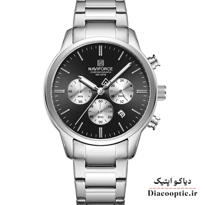 ساعت مچی مردانه سه موتور برند نیوی فورس NAVIFORCE 8076 استیل