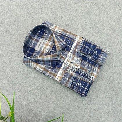 پیراهن طرحدار مردانه قواره ازاد ( قواره کلاسیک ) _ استین بلند