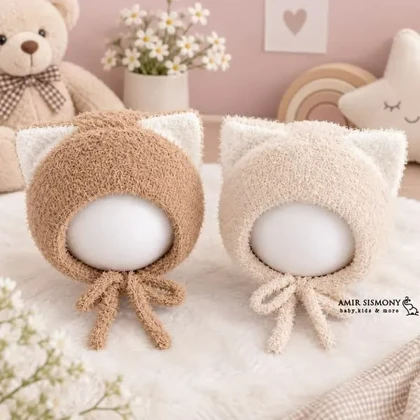 کلاه نوزادی موهر گربه ای