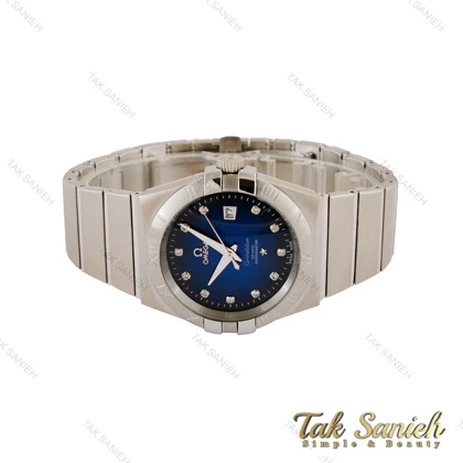 ساعت امگا کانسلیشن مردانه نقره ای صفحه سرمه ای Omega-5199-G