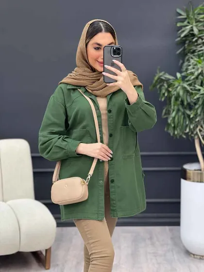 مانتو کتان بغل سه دکمه سوین
