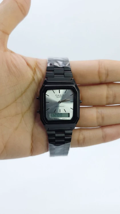ساعت مچی مردانه کاسیو نوستالژی Casio AQ-230 دوزمانه کلاسیک