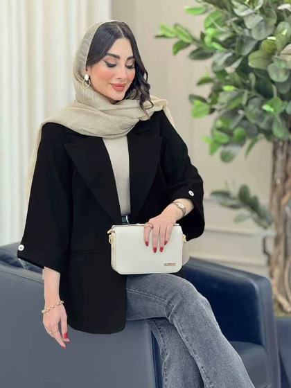 مانتو آستین پاکتی جیب نما ترگل