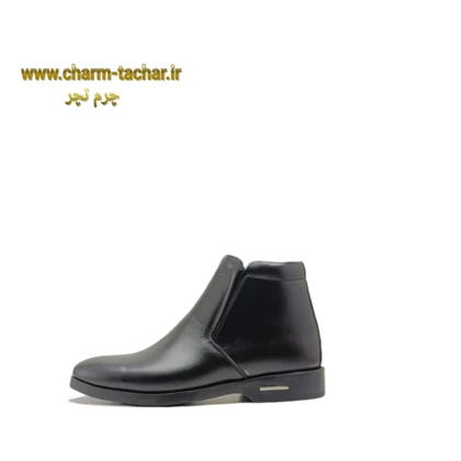 نیم بوت چلسی مردانه بغل زیپ چرم طبیعیsi934