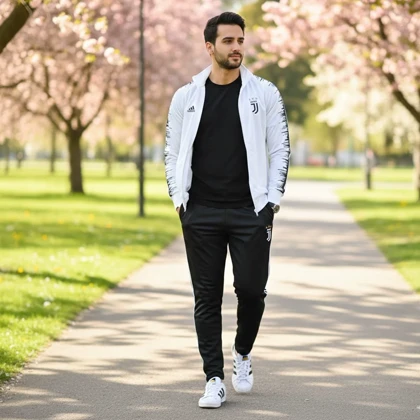 ست راحتی مردانه سویشرت شلوار یوونتوس مدلR77