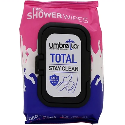 دستمال مرطوب بدن آمبرلا Umbrella مدل Total بسته 50 عددی