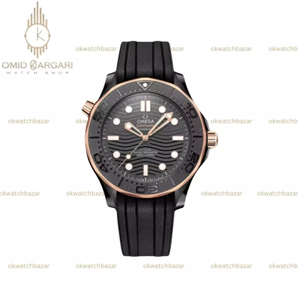 ساعت مچی امگا سیمستر بزل رزگلد بند رابر Omega Seamaster