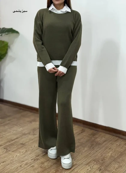 ست تونیک و شلوار بافت هستی