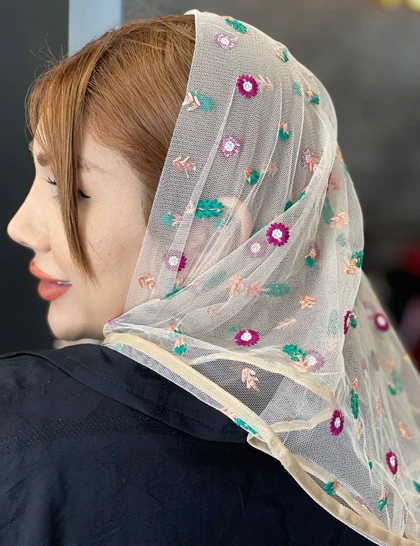 مینی اسکارف گلدوزی کد : M31