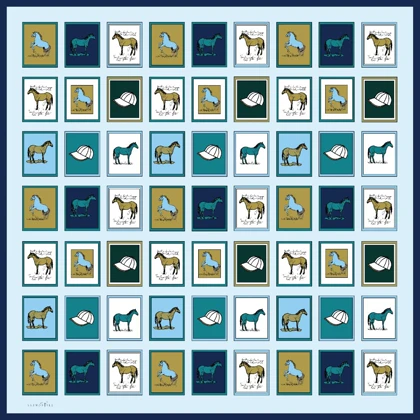 روسری ابریشم توییل هورس