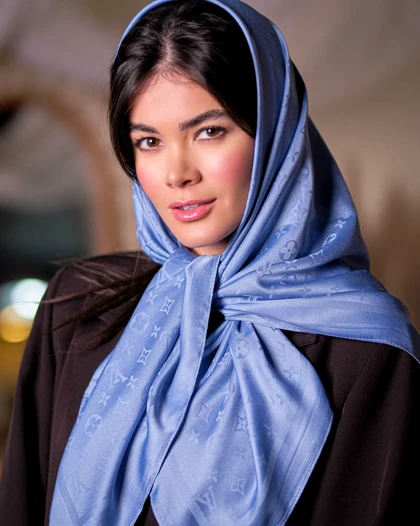 روسری ابریشم ژاکارد LV (قواره 90) 30127
