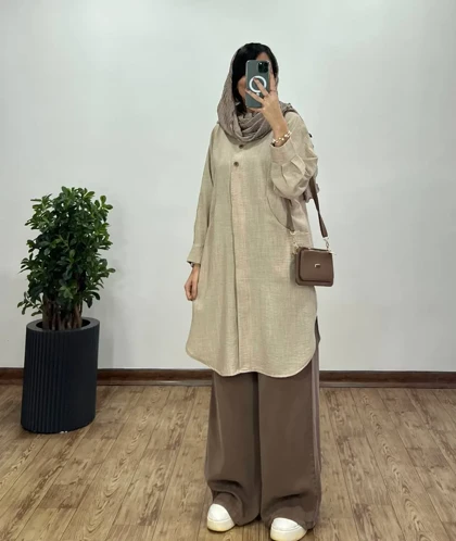 مانتو بلند شانتون سوده(ایراد دار)