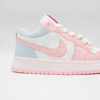 کتانی جردن 1 صورتی بنفش کد 6078