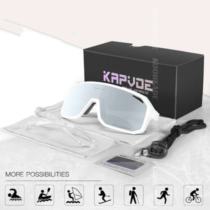 عینک KAPVOE K62 08 فریم سفید لنز مشکی