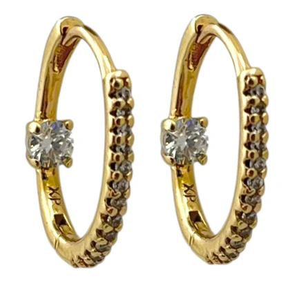 گوشواره زنانه حلقه‌ای طرح جواهری شیک ژوپینگ