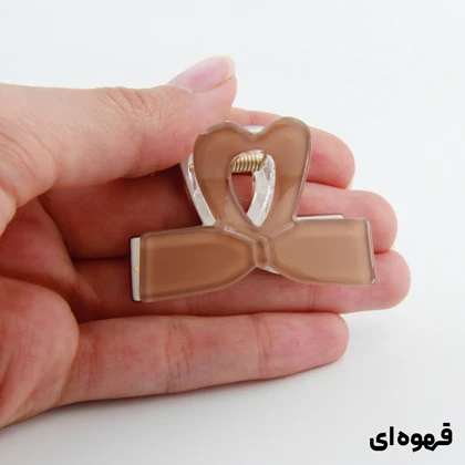 کلیپس دخترانه مدل پاپیون قلبی طرح شیشه ای