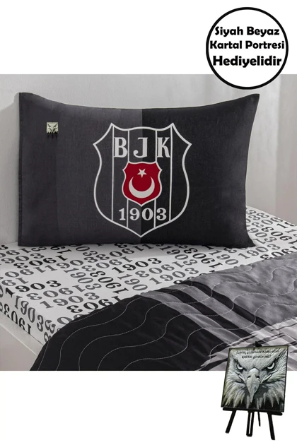 سرویس روتختی یک نفره Taç مدل بشیکتاش Kartal Complete Set پنبه