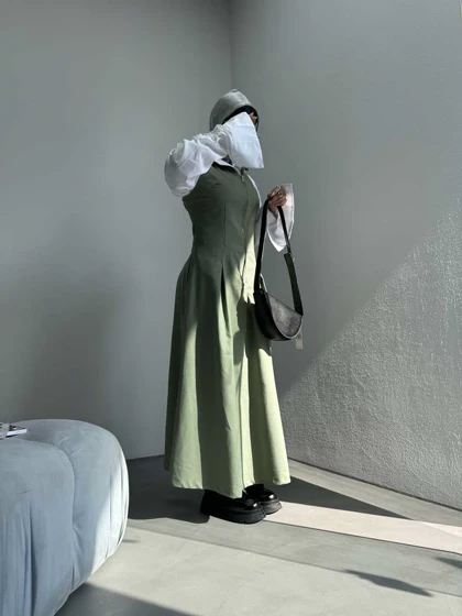 پیراهن بلند جلو زیپ