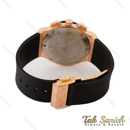 ساعت هابلوت مردانه سه موتوره رزگلد مشکی صفحه اسکلتون Hublot-4411-G