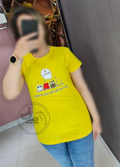 تیشرت طرح گربه 1
