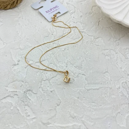 گردنبند زنانه با طرح مکعب شیک و ظریف ژوپینگ