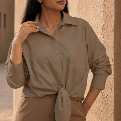 شومیز زنانه جلو گره _کد 2612