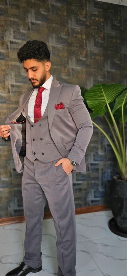 ست سه تیکه کت شلوار جلیقه مردانه هرمس