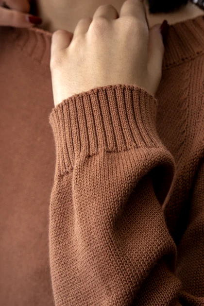 پلیور آستین بلند یقه گرد زنانه