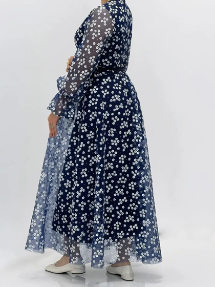 3844-پیراهن ماکسی بابونه