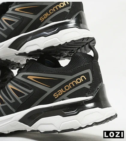 کفش کتانی بزرگ پا مشکی طلایی سفید Salomon X ULTRA