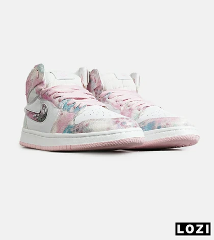 کفش کتانی زنانه ساق‌دار صورتی سفید NIKE dunk low steam puppet مدل 7956