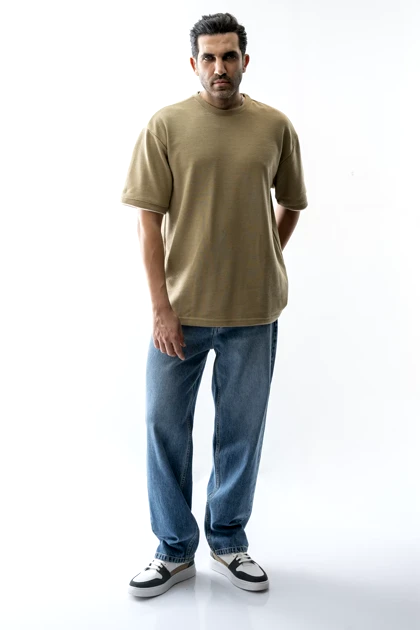 تیشرت آستین کوتاه ژاکارد جودونی مردانه