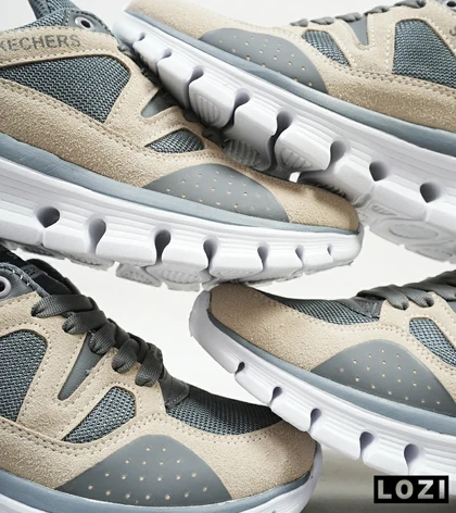 کفش کتانی طبی زنانه و مردانه طوسی کرم SKECHERS element 2.0