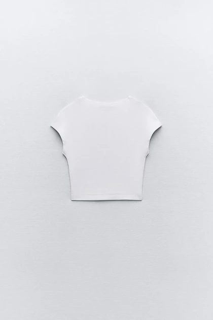 کراپ تاپ نخی Zara Cap Sleeve335