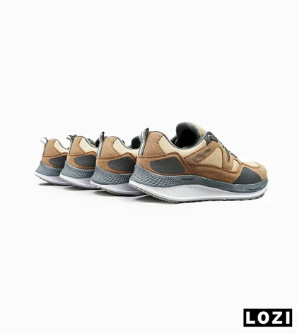 کفش کتانی طبی زنانه و مردانه قهوه ای کرم فیلی SKECHERS archfit v02 مدل 4717