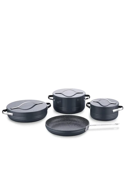 سرویس قابلمه گرانیتی KORKMAZ مدل A2620-2 - مشکی