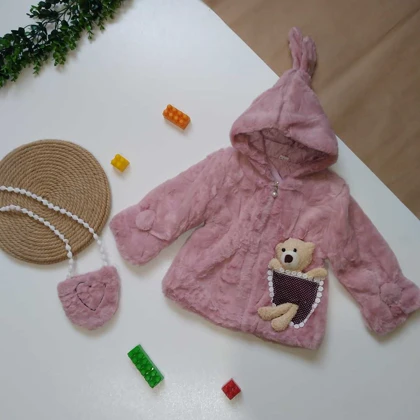 پالتو دخترانه پولیشی مدل خرگوش