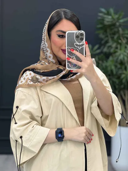 مانتو لینن بغل پاگن آستین ضربدری