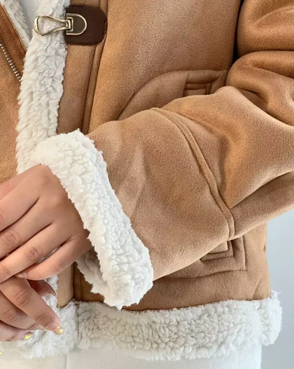 کاپشن جیر داخل تو خزدار کد 5338