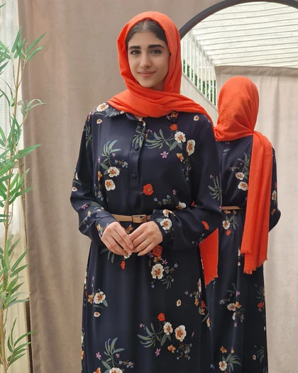 پیراهن سامینا سرمه ای