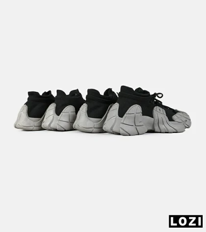 کفش کتانی مردانه مشکی طوسی BALENCIAGA مدل 7492