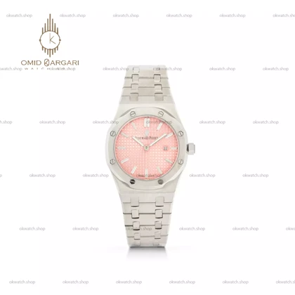 ساعت مچی اودمار پیگه بند سیلور صفحه صورتی Audemars Piguet